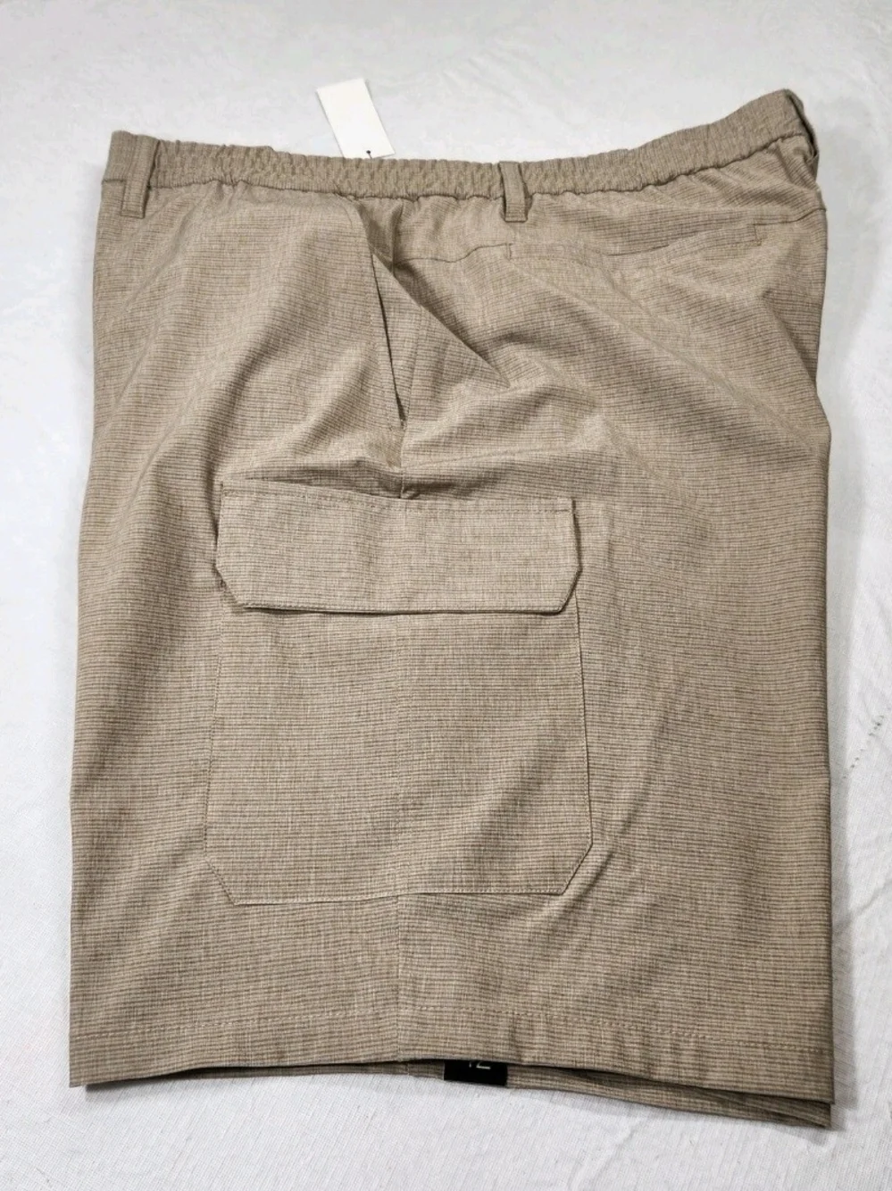 Roundtree & Yorke Mens Size 42 Performance Cargo Shorts Khaki Classic Fit 05